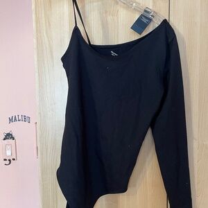 A&F one-sided black bodysuit size Small